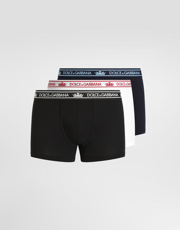Dolce & Gabbana 스트레치 저지 복서 브리프 3팩 멀티 컬러 M9A25JON0DA