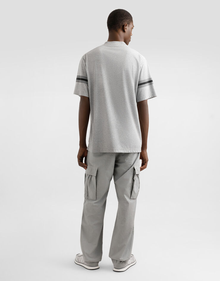 Dolce & Gabbana Cotton T-shirt with logo Grey G8SH7TG7O2O