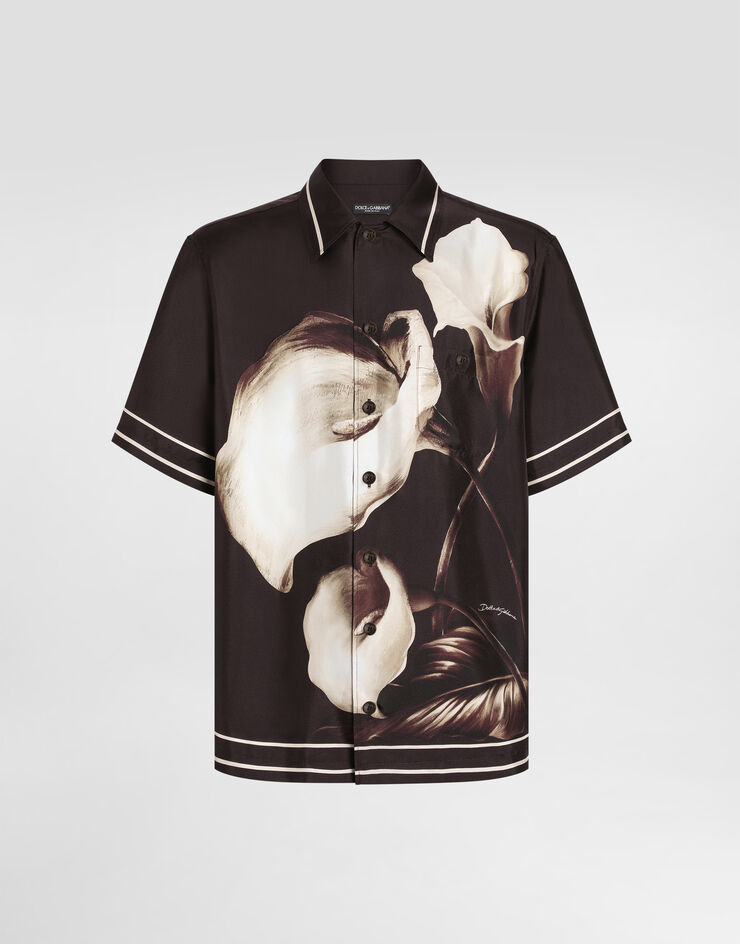Dolce & Gabbana Calle lily-print hawaii silk twill shirt Print G5JH9THI1Z0
