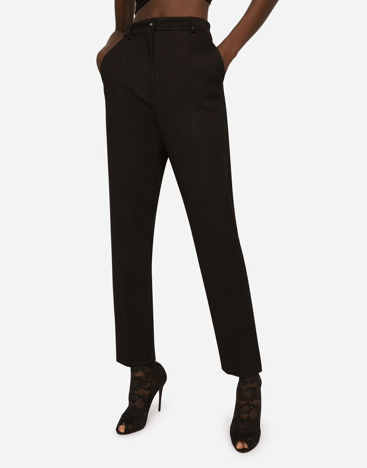 Dolce & Gabbana Milano rib pants Black FTAM2TFUGPN