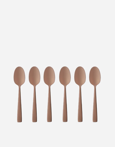 Dolce & Gabbana Set 6 INOX Coffee Spoons Gold TCPS01TCA51