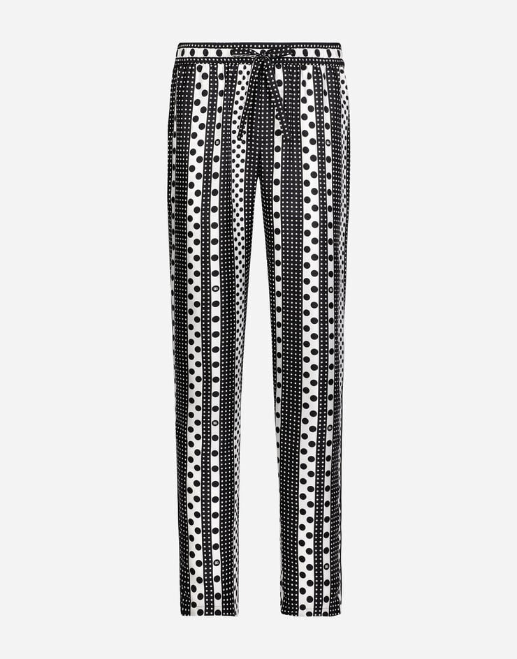 Dolce & Gabbana Pantalón tipo pijama de seda estampada Imprima GVCRATIS1S6