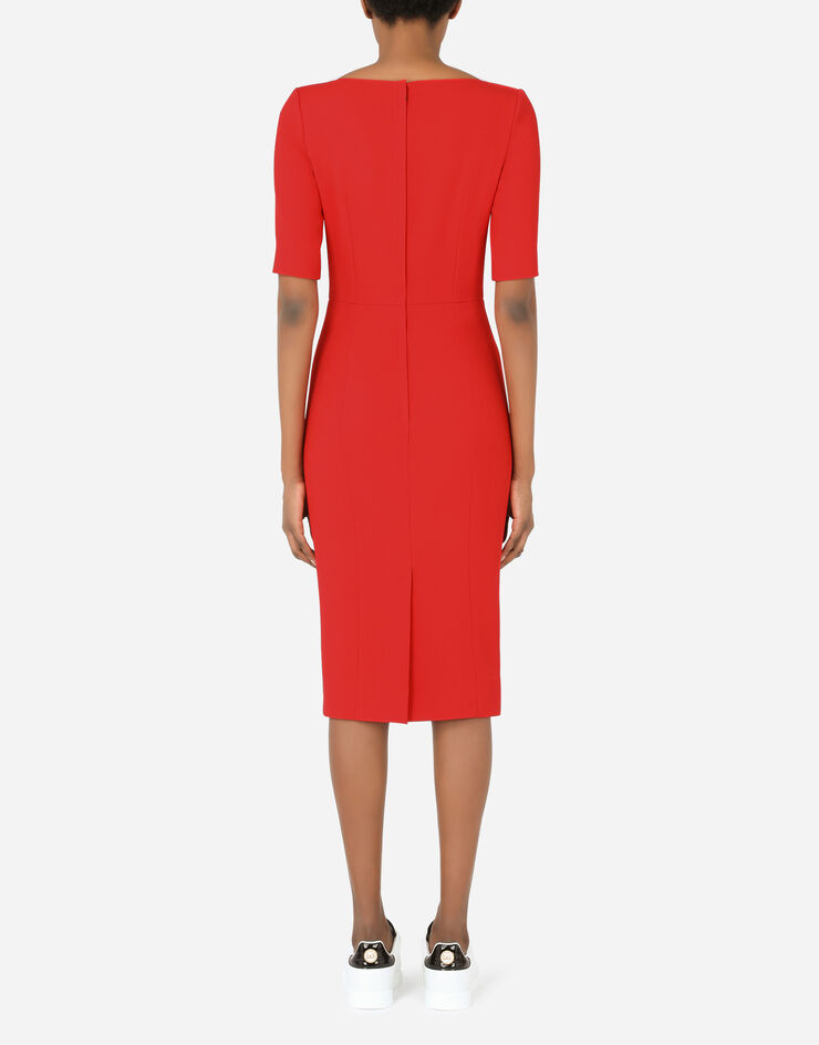 dolce & gabbana cady midi dress Dolce & Gabbana Long-sleeved Cady Midi Dress