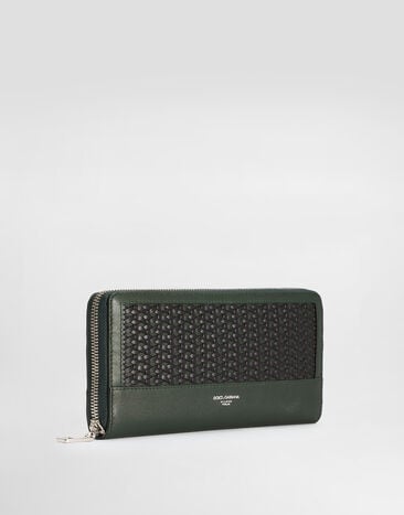 Dolce & Gabbana Plongé woven calfskin wallet Multicolor BP1672AN419