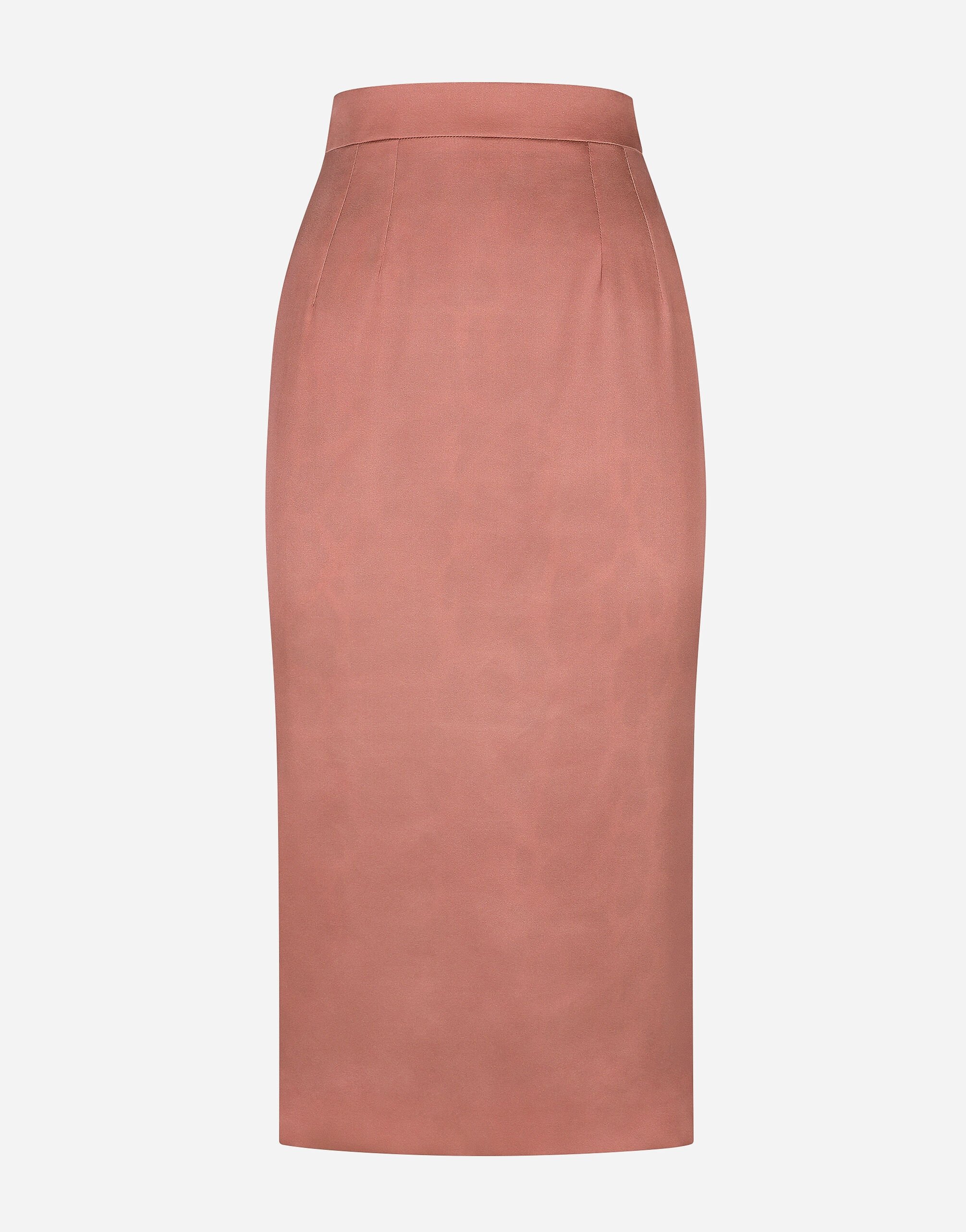 Dolce & Gabbana Silk satin midi skirt Pink FXT04TJBSHX
