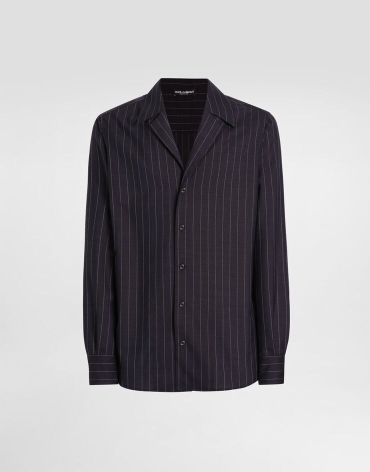 Dolce & Gabbana Pinstripe wool shirt Multicolor G5OD8ZFR23B