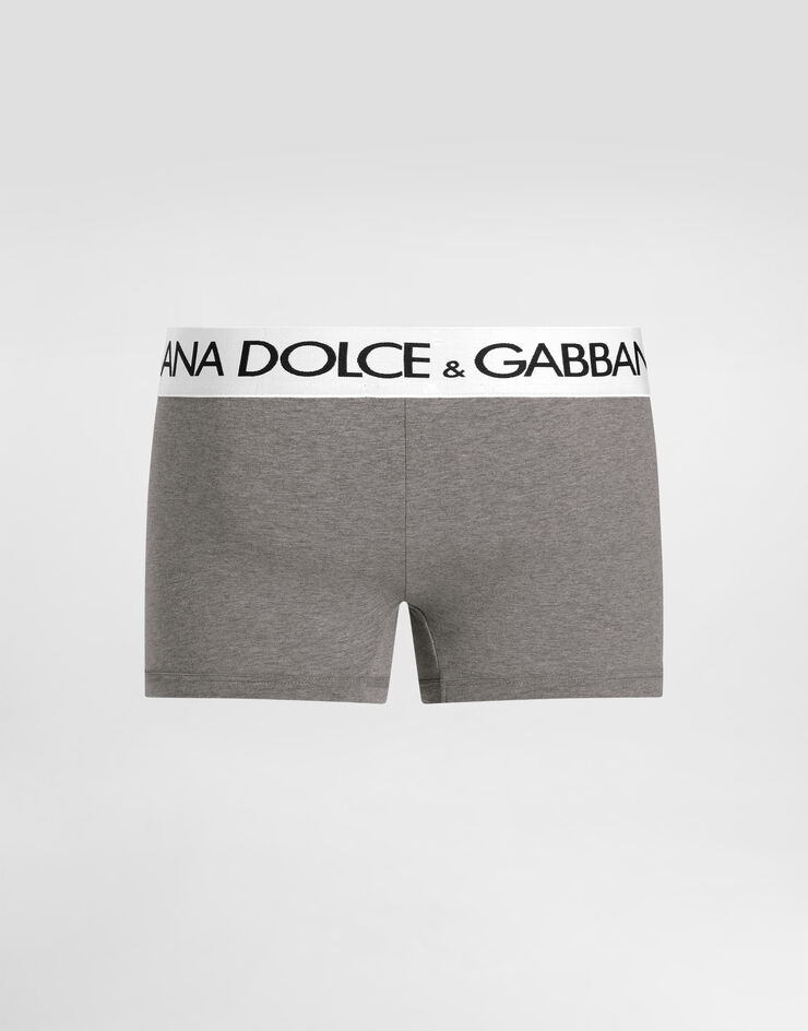 Dolce & Gabbana Boxer classique en jersey de coton bi-stretch Gris M4B97JONN97