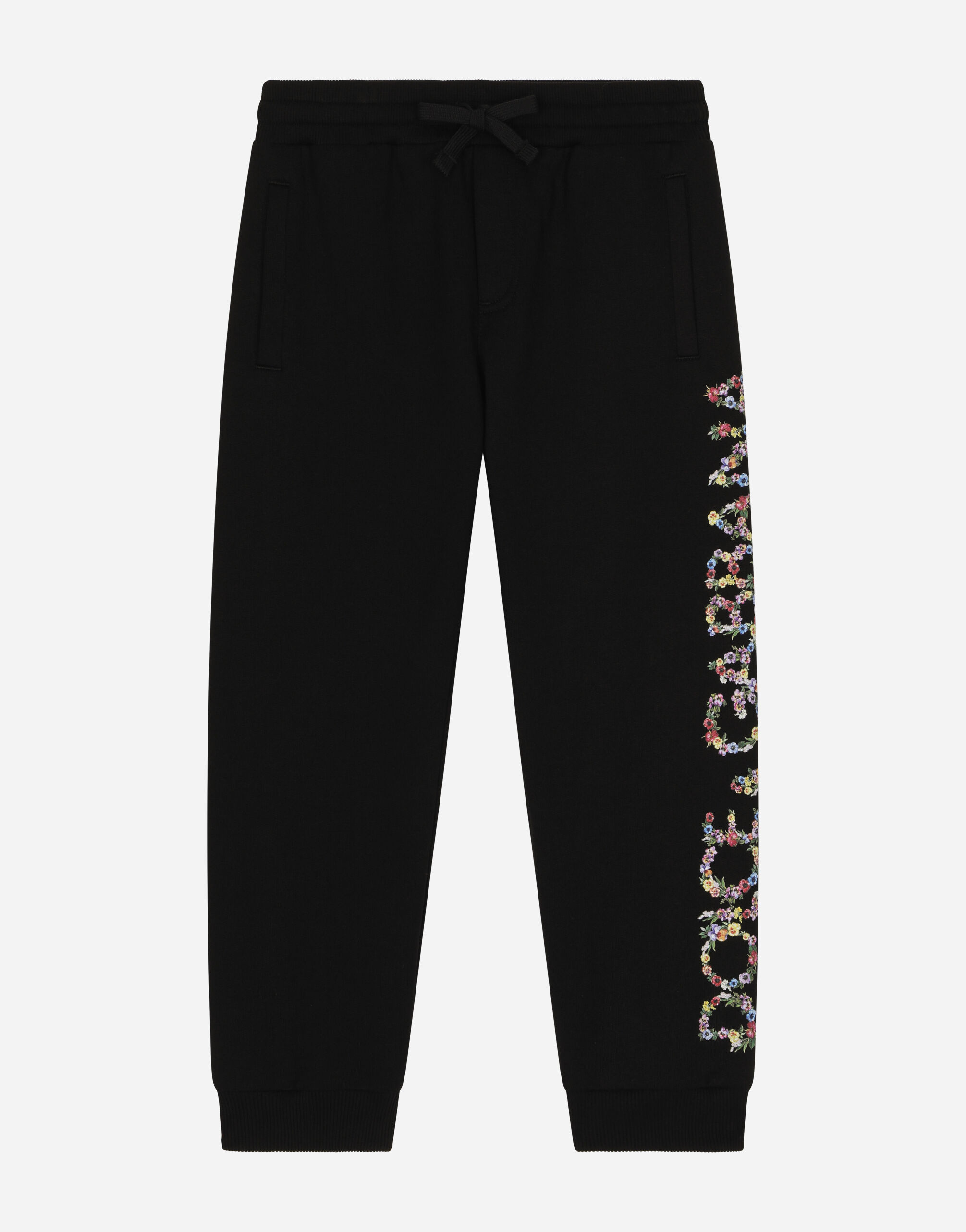 Dolce & Gabbana Jersey jogging pants with logo print Rosa L5JP3JG7M7J