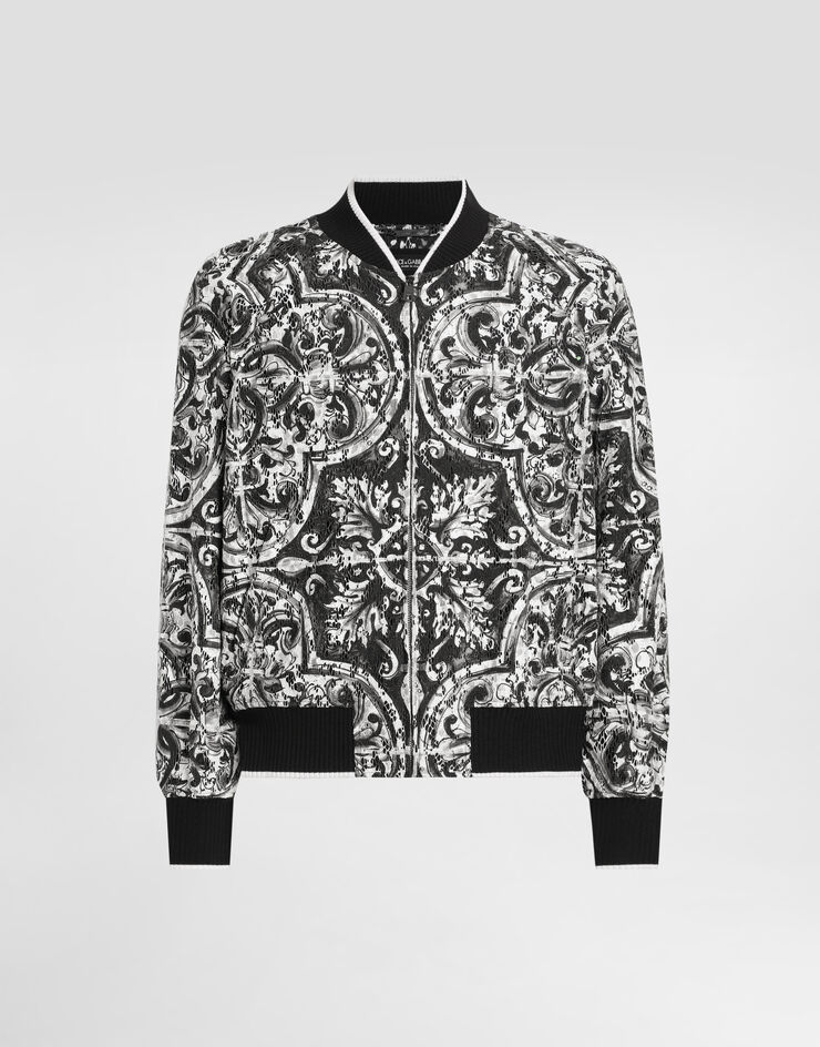 Dolce & Gabbana 마욜리카 프린트 코르도네토 레이스 재킷 멀티 컬러 G9BOSTISMKF