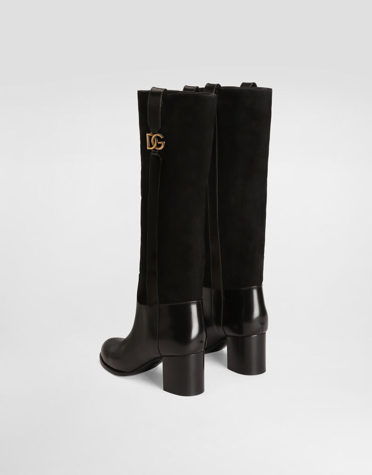 Dolce & Gabbana Suede riding boots Dolce & Gabbana Suede riding boots Black CU1316A3S68