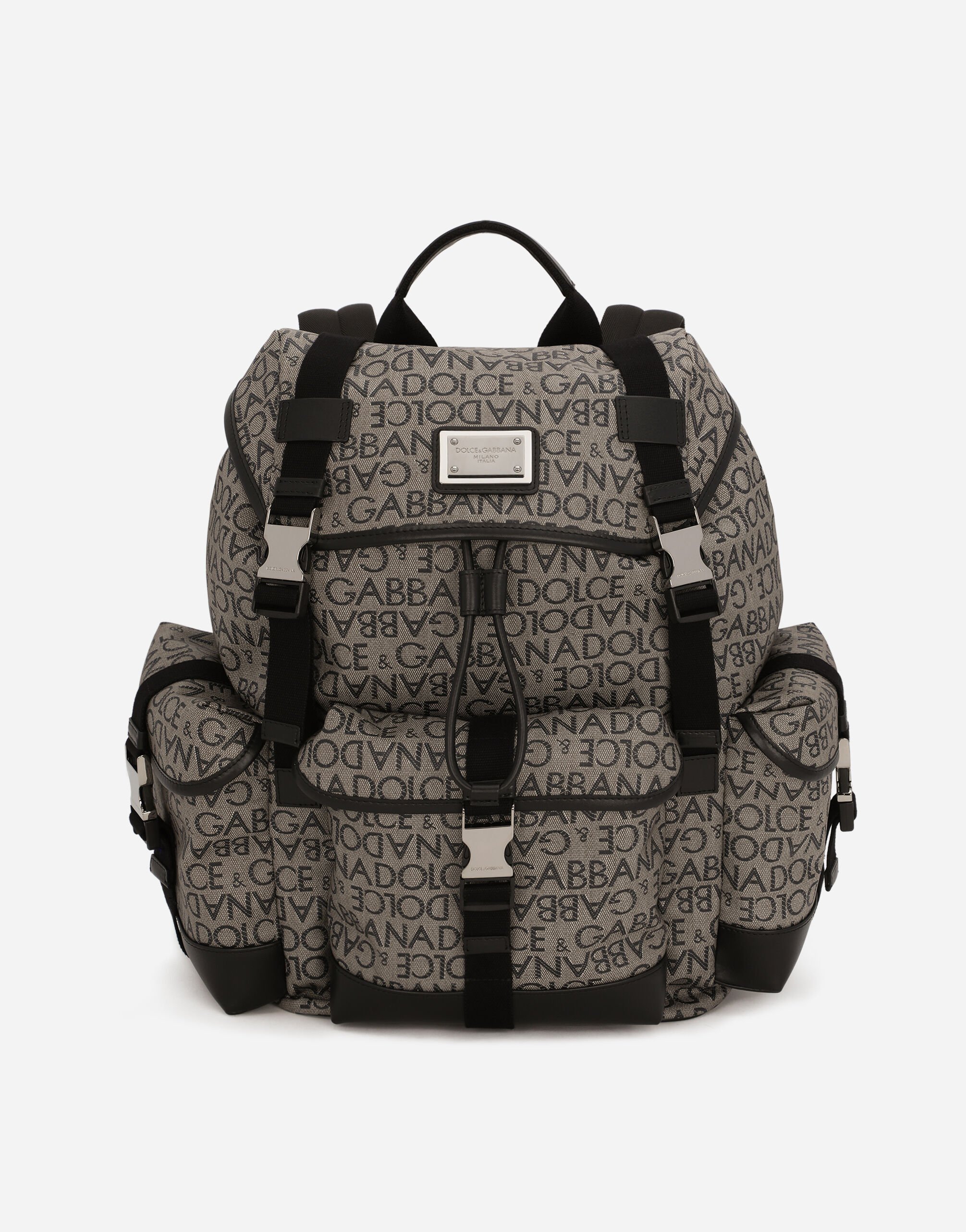 Dolce&Gabbana Sac à dos en jacquard Gris BM2279AP549