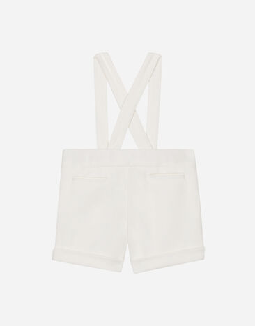 Dolce&Gabbana Textured jersey dungarees White L0EGG7HU7OM