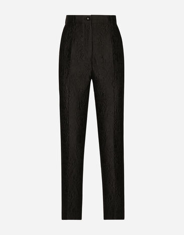 Dolce & Gabbana Tailored floral jacquard pants Black FTAM2THJMOK