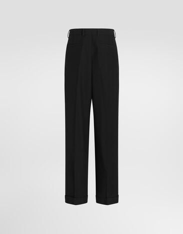 Dolce & Gabbana pantalones en jacquard de lana Negro GP16OTFJ2CN