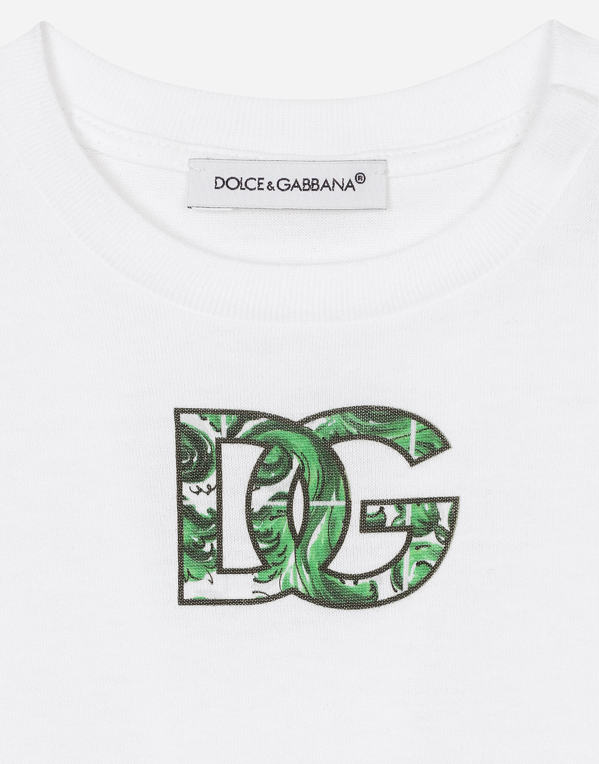 【関税＆送料込み】Dolce & Gabbana Jersey T-Shirt With Dg L Jersey T-shirt with DG logo in Orange for Boys