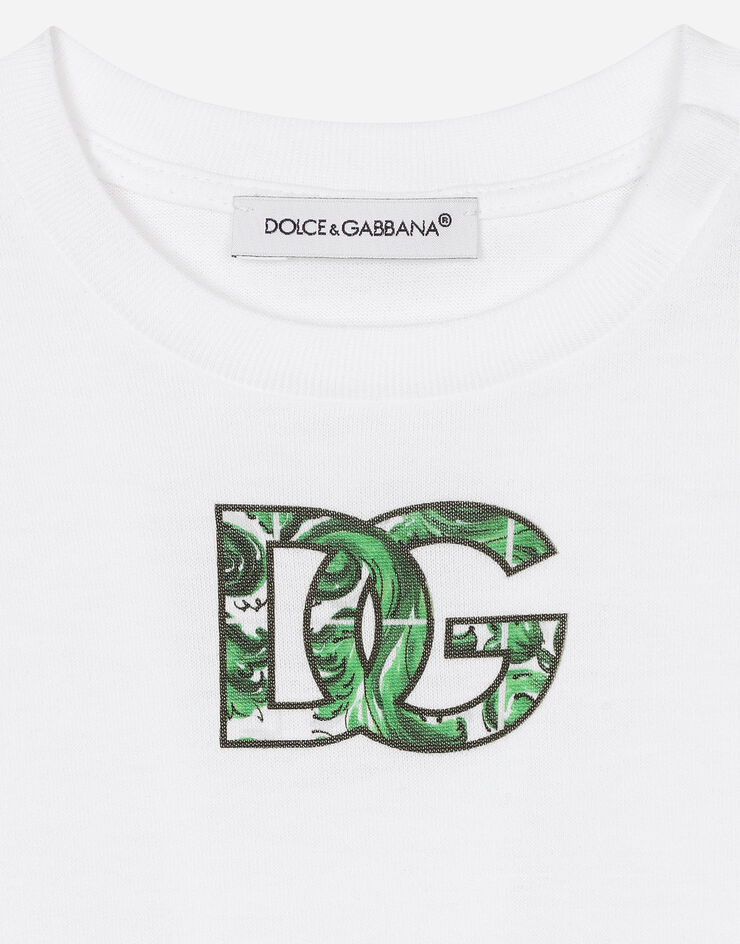 Dolce & Gabbana DG 로고 저지 티셔츠 인쇄 L1JTEYII7EA
