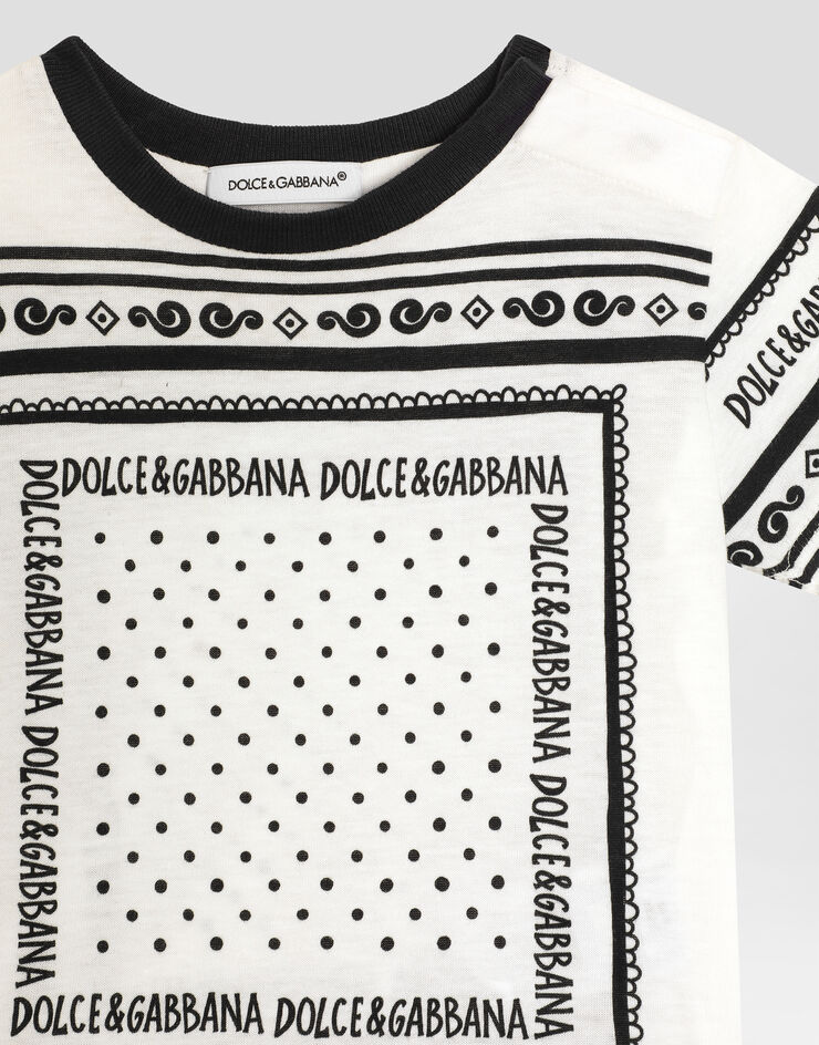 Dolce & Gabbana Jersey T-shirt with bandanna print Print L1JT7WII7FZ