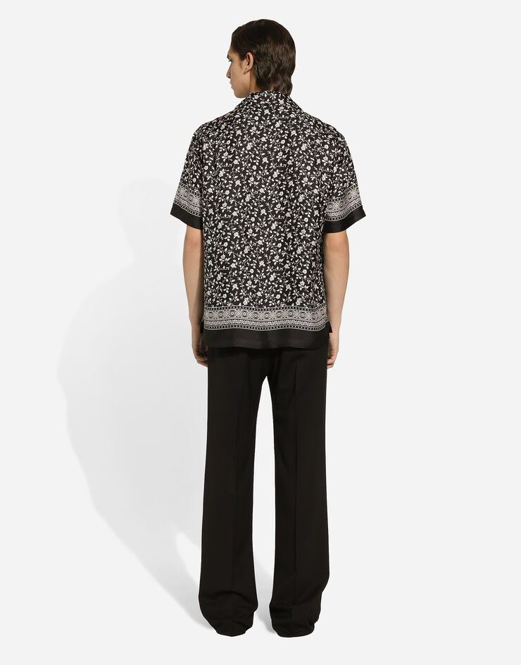Dolce & Gabbana Two-way stretch twill straight-leg pants Black GYZMHTGH727