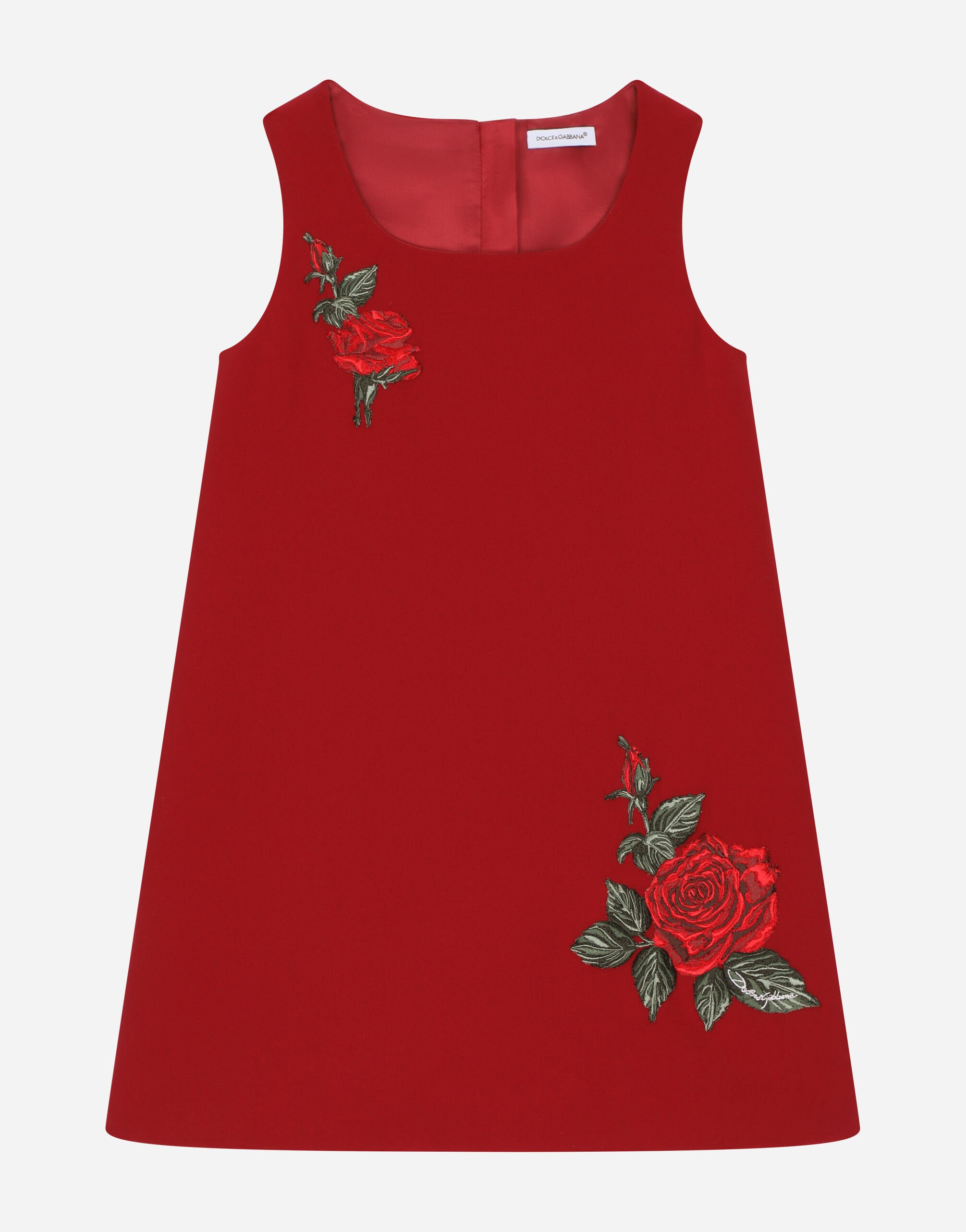 Dolce & Gabbana Sleeveless dress with patch Red EB0003A1067