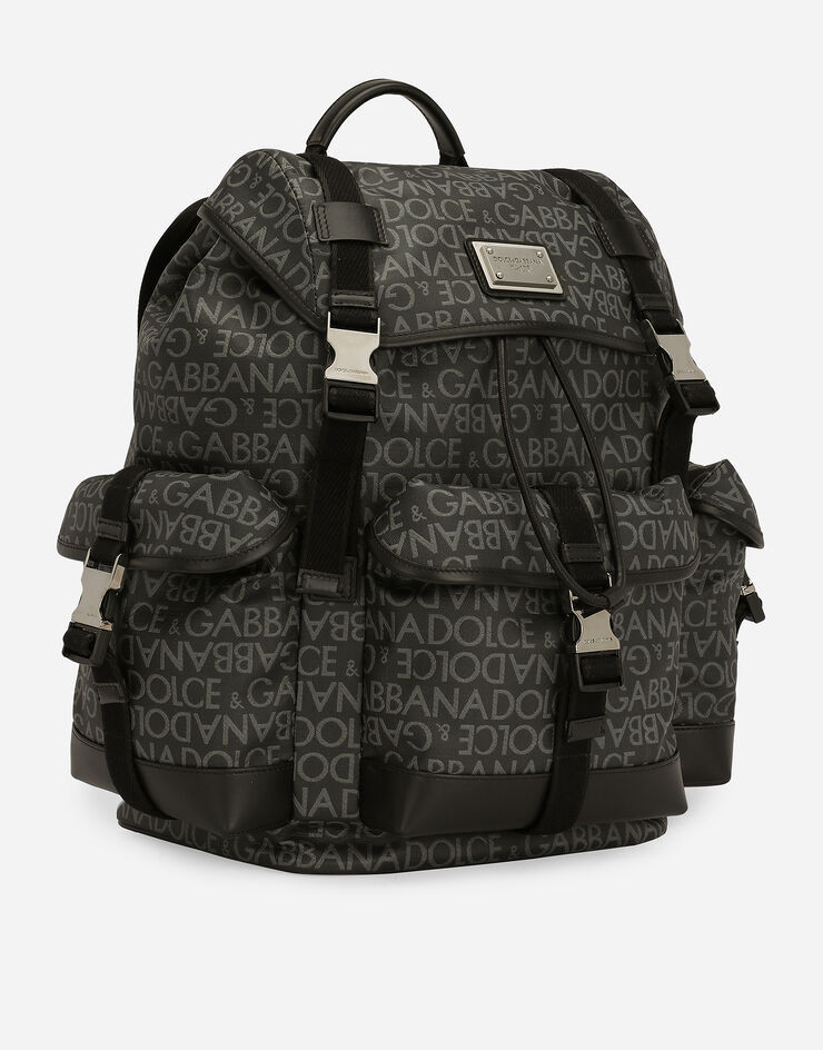 Dolce&Gabbana Coated jacquard backpack Multicolor BM2228AJ705