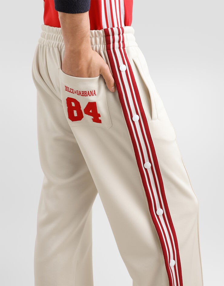 Dolce & Gabbana Technical piqué jogging trousers Dolce & Gabbana Technical piqué jogging trousers Beige GP1P4ZHU7W0