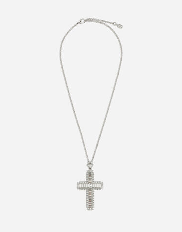 Dolce & Gabbana KIM DOLCE&GABBANA Necklace with rhinestone crystal cross Crystal WNP4C6W1111