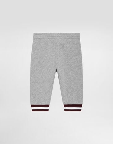 Dolce & Gabbana Pantalón de felpa con DG bordado Grey L1JPLHG7PVB