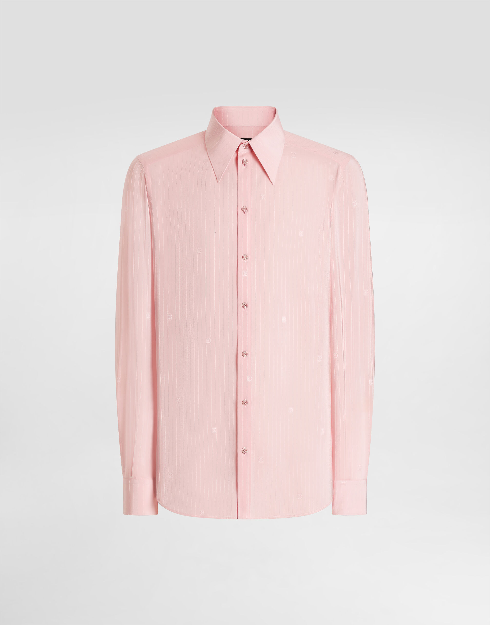 Gold shirt in silk jacquard - thumbnail 6