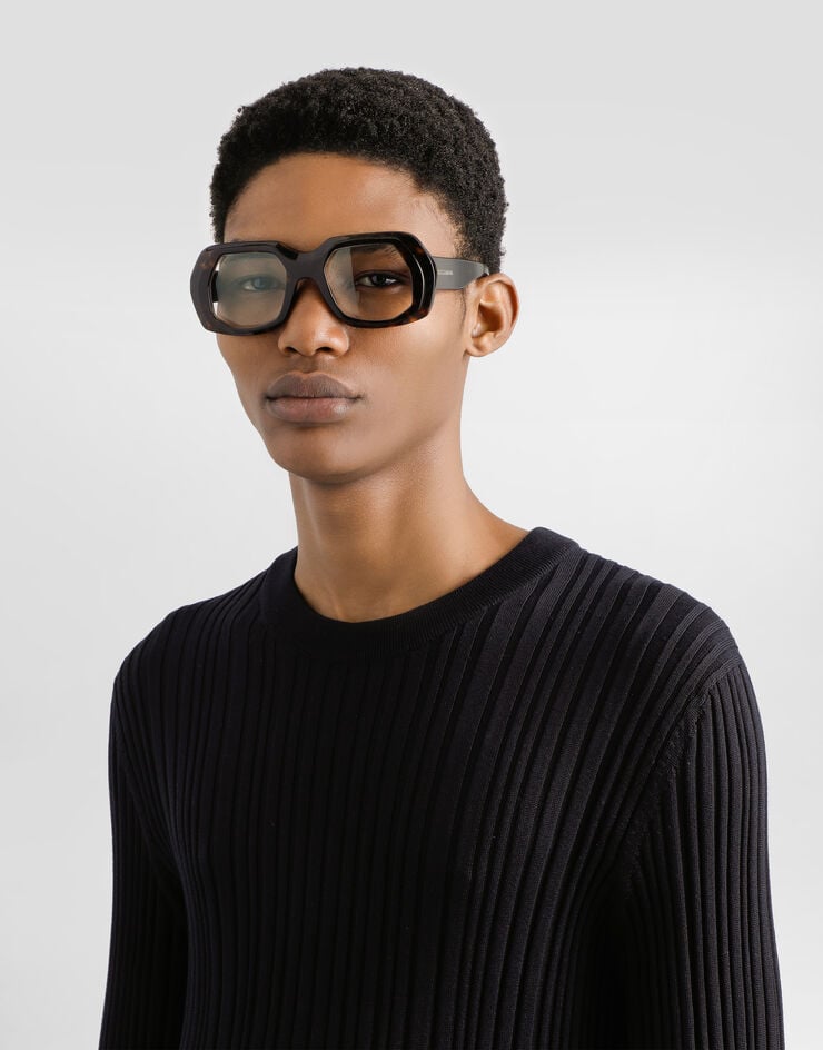 Dolce & Gabbana Pullover aus Seide und Baumwolle Black GXXAFTJAMVC