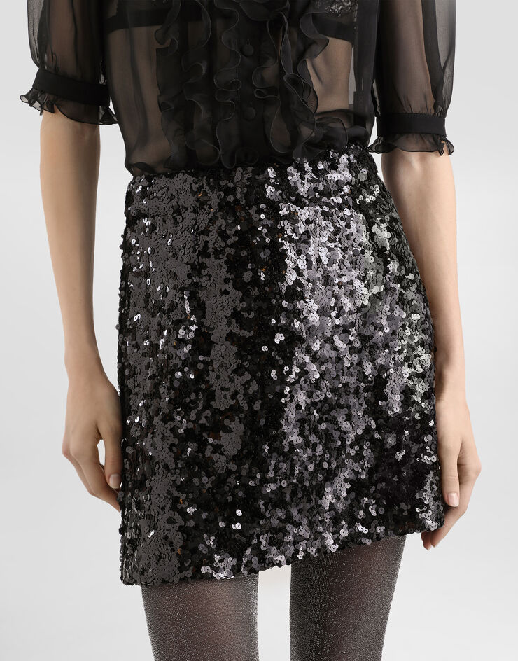 Dolce & Gabbana Sequined skirt Dolce & Gabbana Sequined skirt Black F4DADTHLMZM