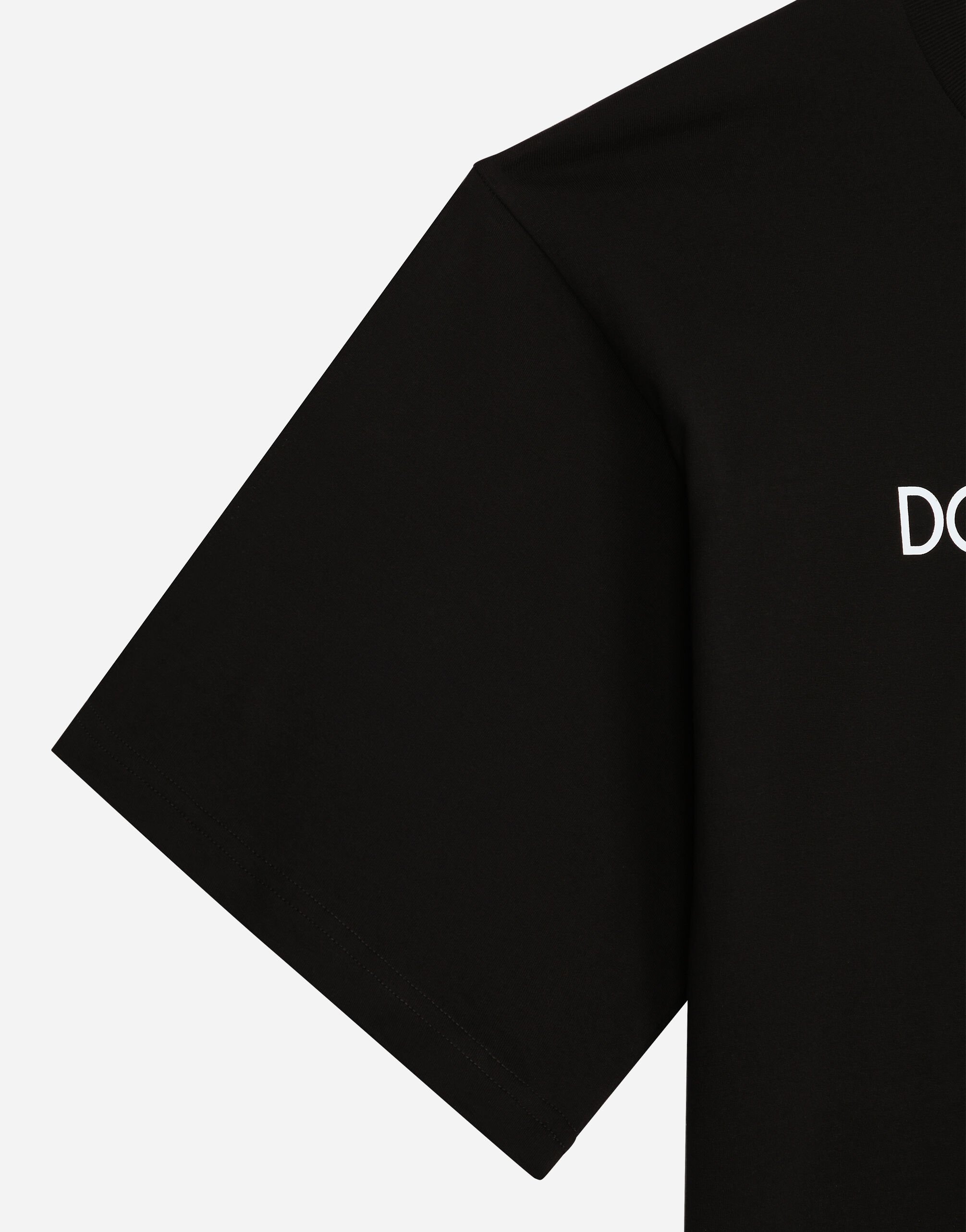 Tシャツ ショートスリーブ コットン Dolce & Gabbana レタリング ブラックのウィメンズ Tシャツ ショートスリーブ コットン Dolce