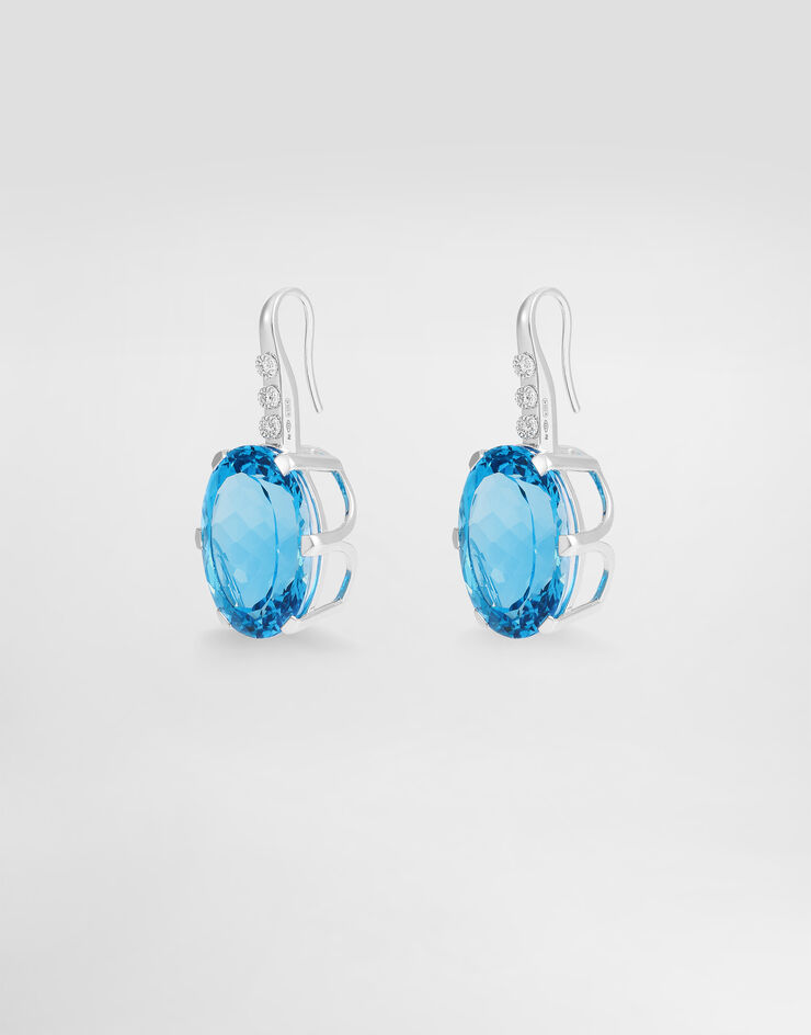 Dolce & Gabbana Anna earrings in 18-carat white gold with topazes and diamonds Dolce & Gabbana Anna earrings in 18-carat white gold with topazes and diamonds White Gold WESB1GWTOP1
