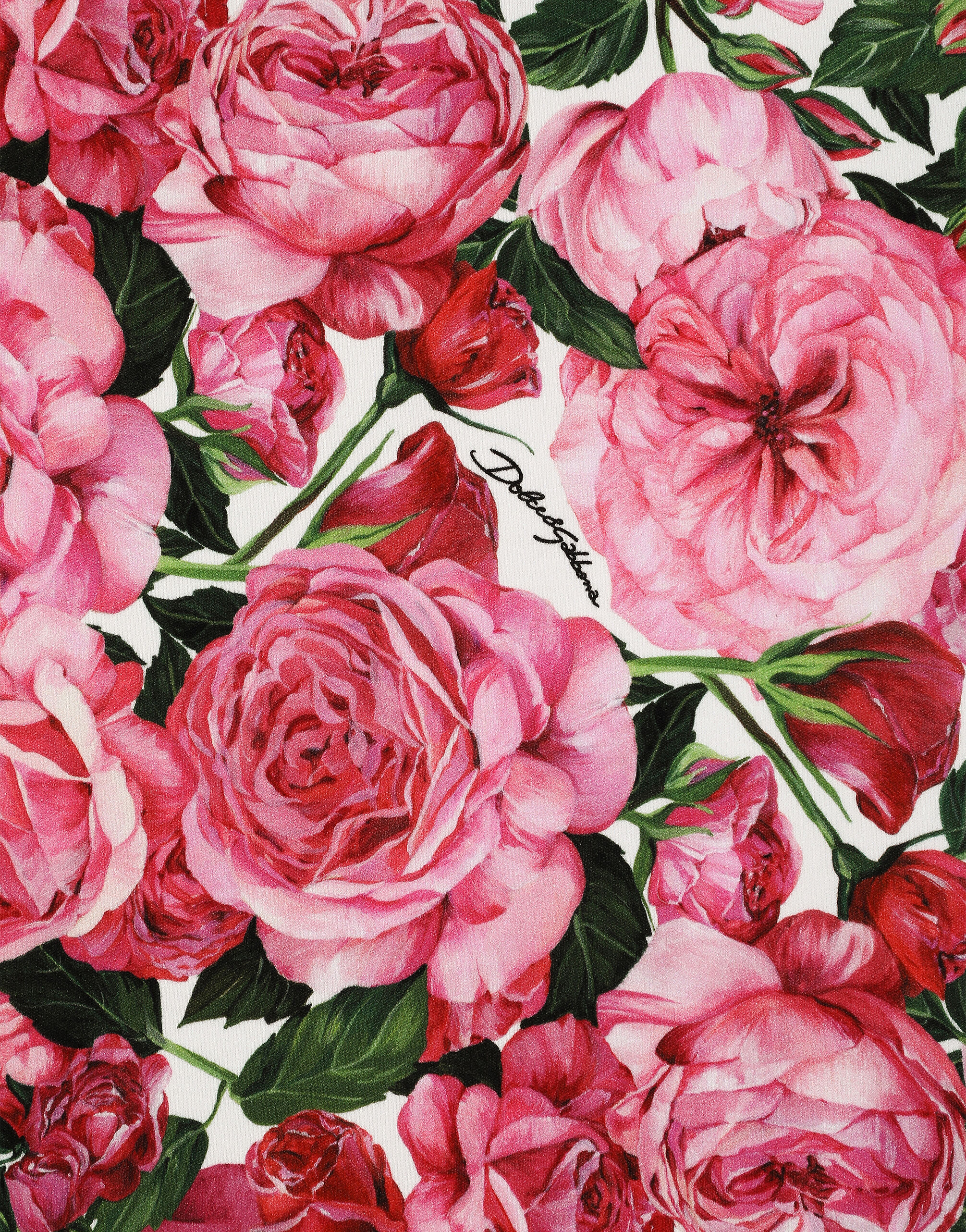 Rose-print poplin dress in Print for Girls | Dolce&Gabbana® US