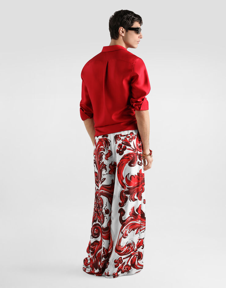 Dolce & Gabbana Majolica-print silk twill trousers Dolce & Gabbana Majolica-print silk twill trousers Multicolor GP22FTHI133