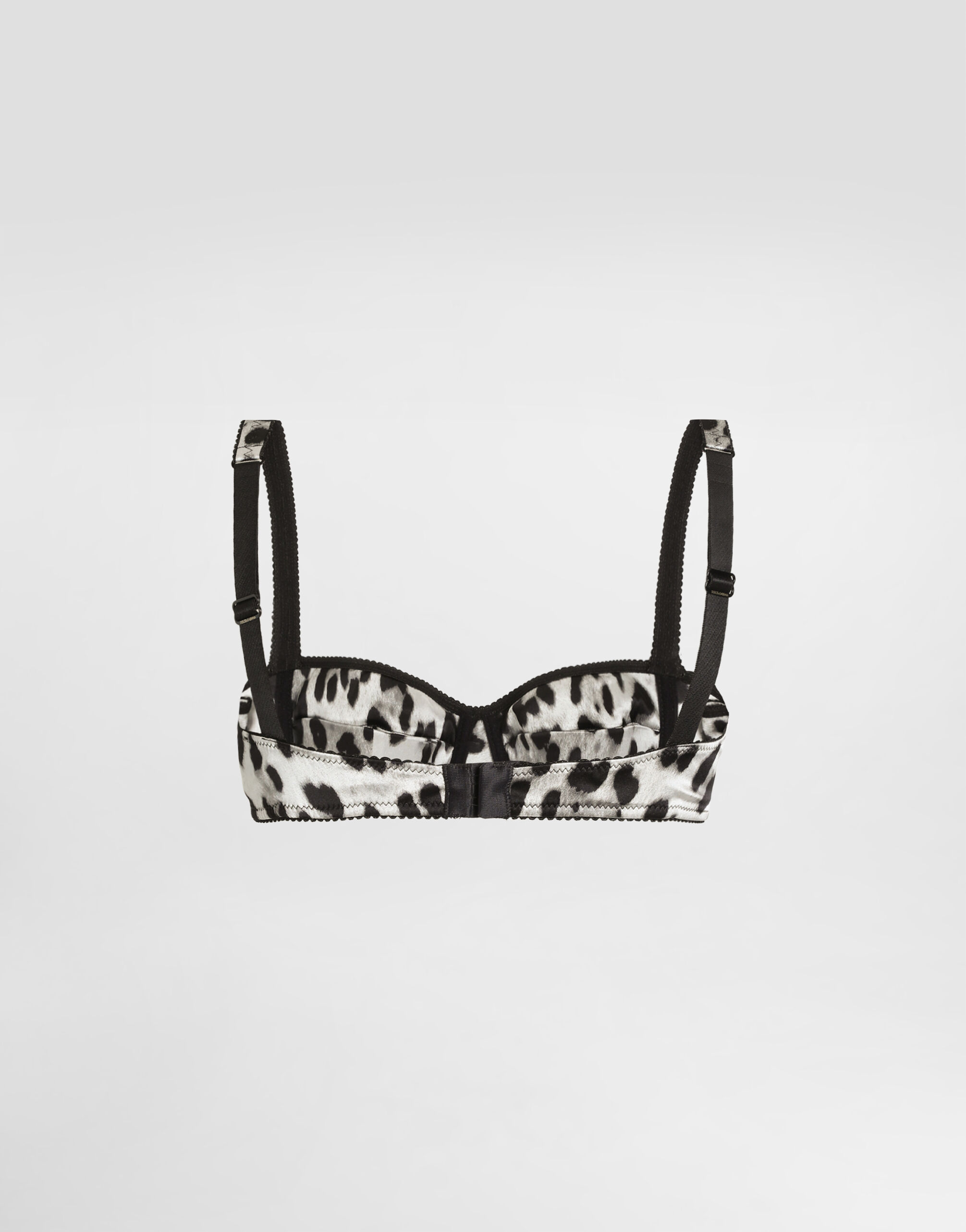 ブラジャー DOLCE GABBANA Women Bras O1A01T ONO13 N0000 BLACK Leopard-print satin balconette bra in Print for Women