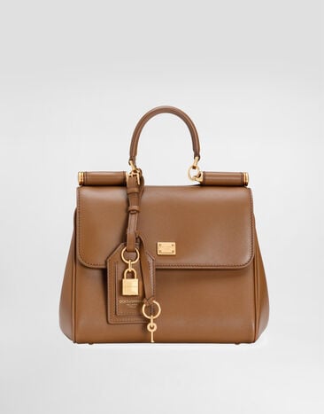 Dolce & Gabbana My Sicily plongé calfskin bag Brown BB7781B7321