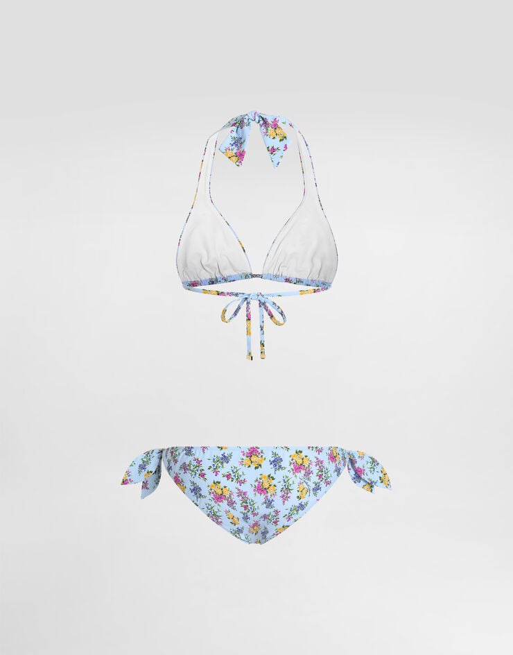 Dolce & Gabbana Small floral-print sliding triangle bikini Dolce & Gabbana Small floral-print sliding triangle bikini Multicolor O8A18JON0D2