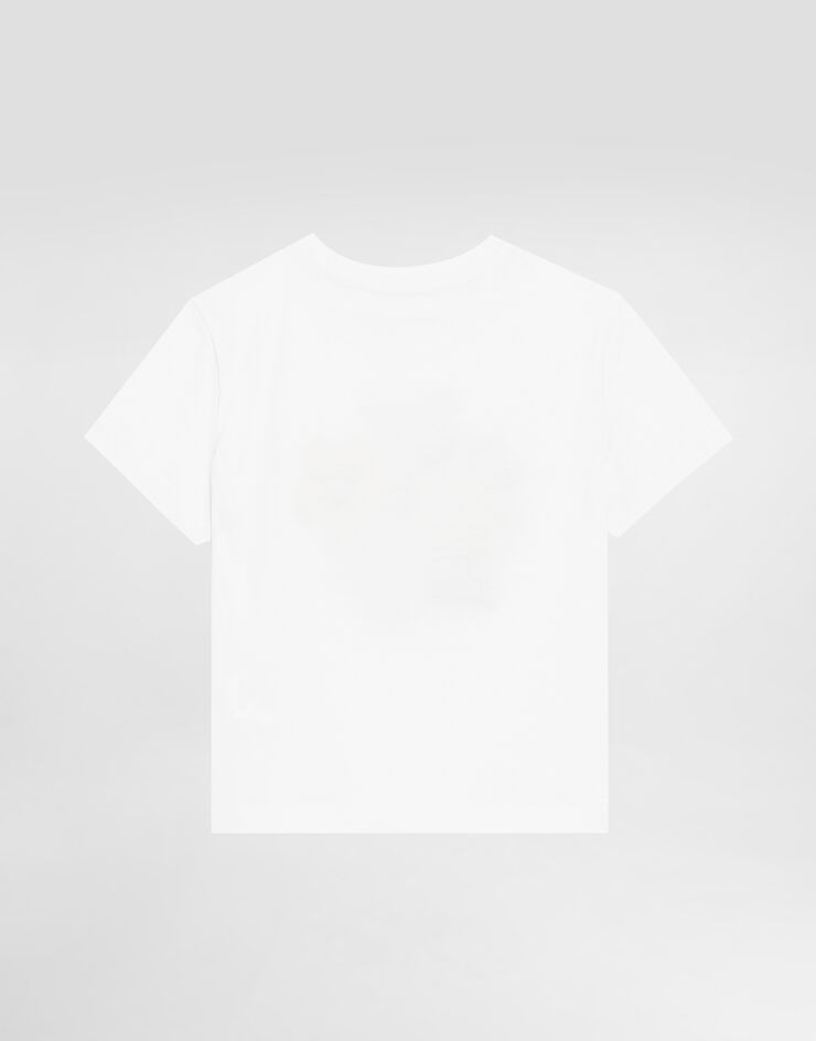 Dolce & Gabbana Футболка из джерси с принтом и логотипом DG Multicolor L5JTNKG7O9J