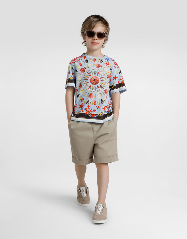 Dolce & Gabbana Gabardine bermuda shorts Beige L43Q88FUFL3