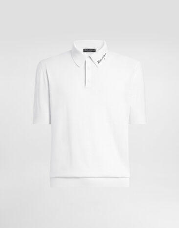 Dolce & Gabbana Wool polo shirt White GXZC0ZJDVLO