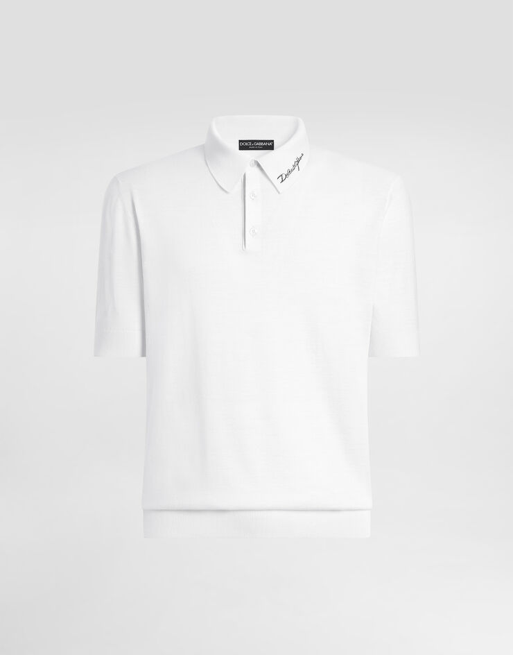 Dolce & Gabbana Wool polo shirt White GXZC0ZJDVLO