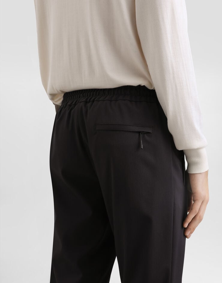 Dolce & Gabbana Wool canvas jogging trousers Grey GP147TFUBGZ