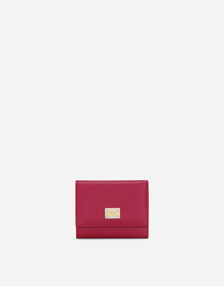 Dolce & Gabbana Dauphine calfskin French-flap wallet Fuchsia BI0770A1001