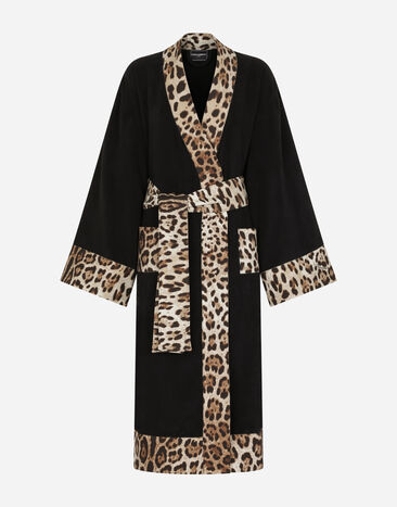 Dolce & Gabbana Cotton Terry Bathrobe Multicolor TCF009TCAGM