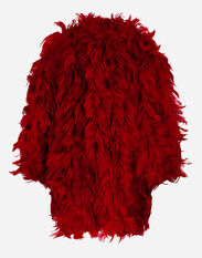 Dolce & Gabbana Organza coat with rooster feather embellishment Print F0W1YTFSTBJ