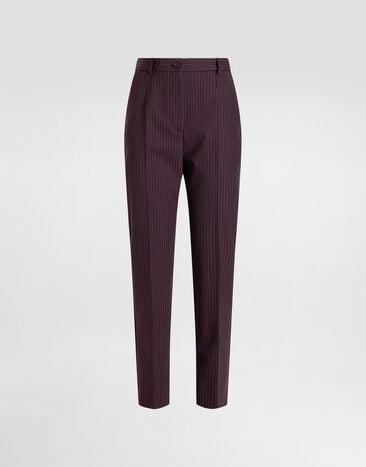 Dolce & Gabbana 羊毛长裤 细条纹效果 Multicolor FTAM2TFRBDQ