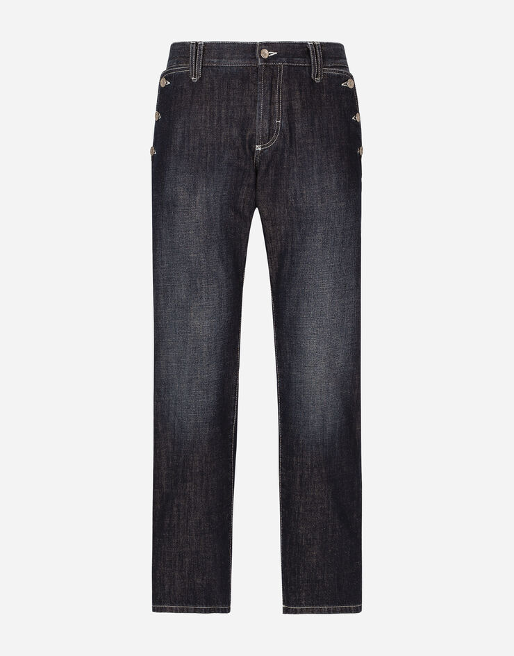 Classic blue denim jeans with sailor-style pocket in Blue for | Dolce ...
