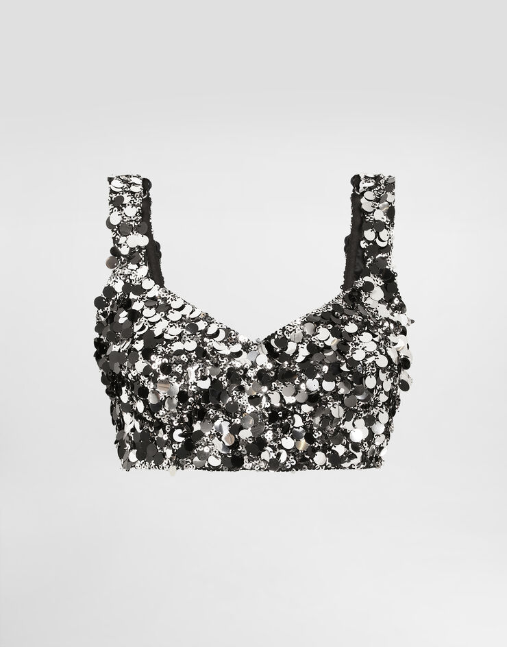 Dolce & Gabbana توب براليت بترتر فضي F7Y28TFLSJ8