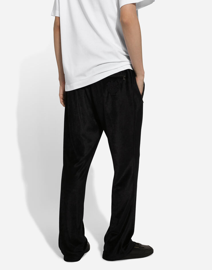Dolce & Gabbana Jogginghose aus Chenille Schwarz GP09XZHU7SO
