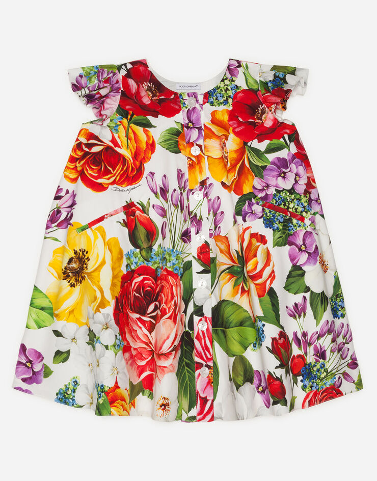 POPLIN DRESS WITH FLORAL PRINT - Main Image